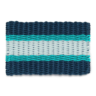 Lobster Rope Doormats, Outdoor Door Mats, Wicked Good Door Mats Made in Maine, Navy, Teal, Seafoam